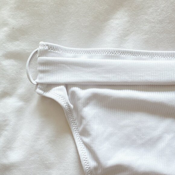 Playboy Misguided bikini bottoms Buckle Ribbed High Cheeky Waist Size 8 swimsuit - Picture 10 of 13